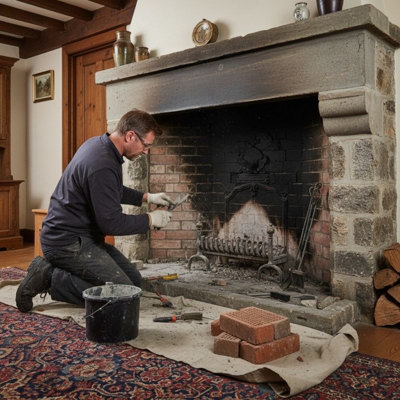 Brick Fireplace Repair