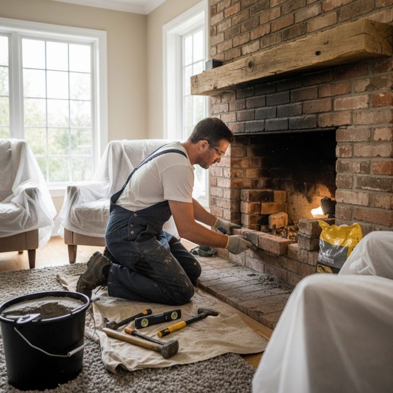 Brick Fireplace Repair
