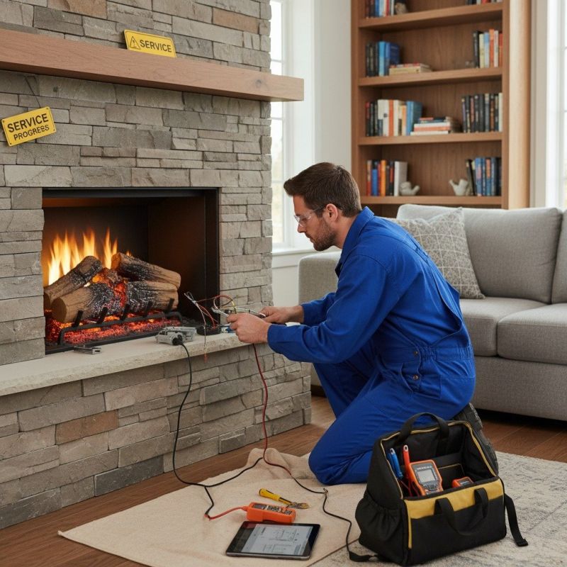 Repairing Cracked Brick Or Stone Around Gas Fireplaces