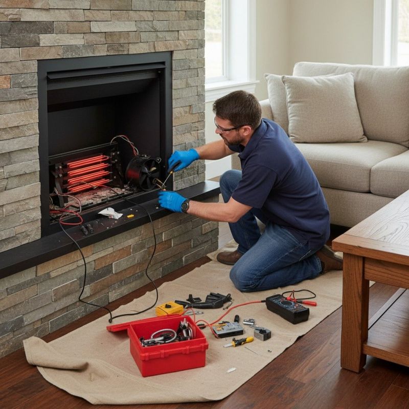 Repairing Cracked Brick Or Stone Around Gas Fireplaces